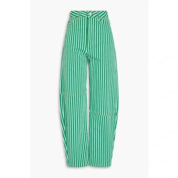 Ganni Kelly green striped Stary jeans - Picture 2 of 13